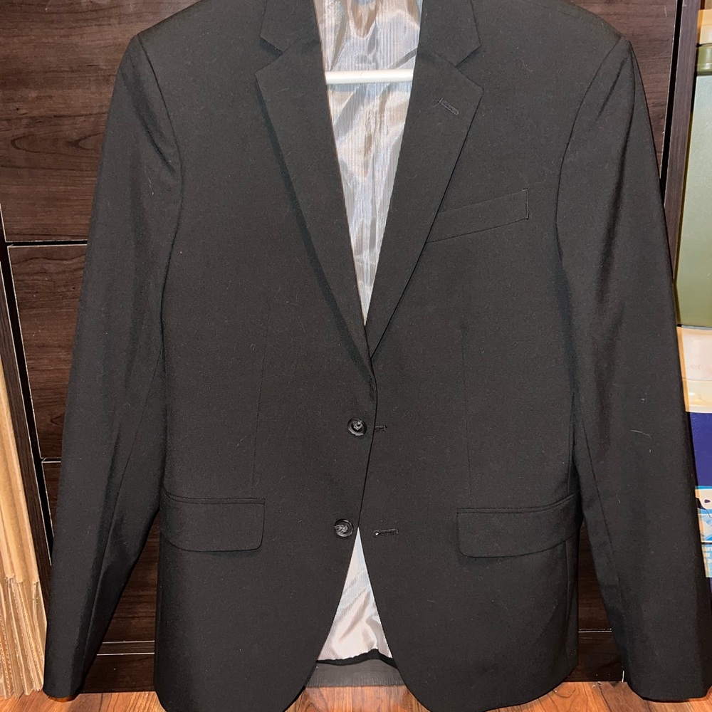 J Ferrar 38R Black Blazer Super slim fit tight runs small